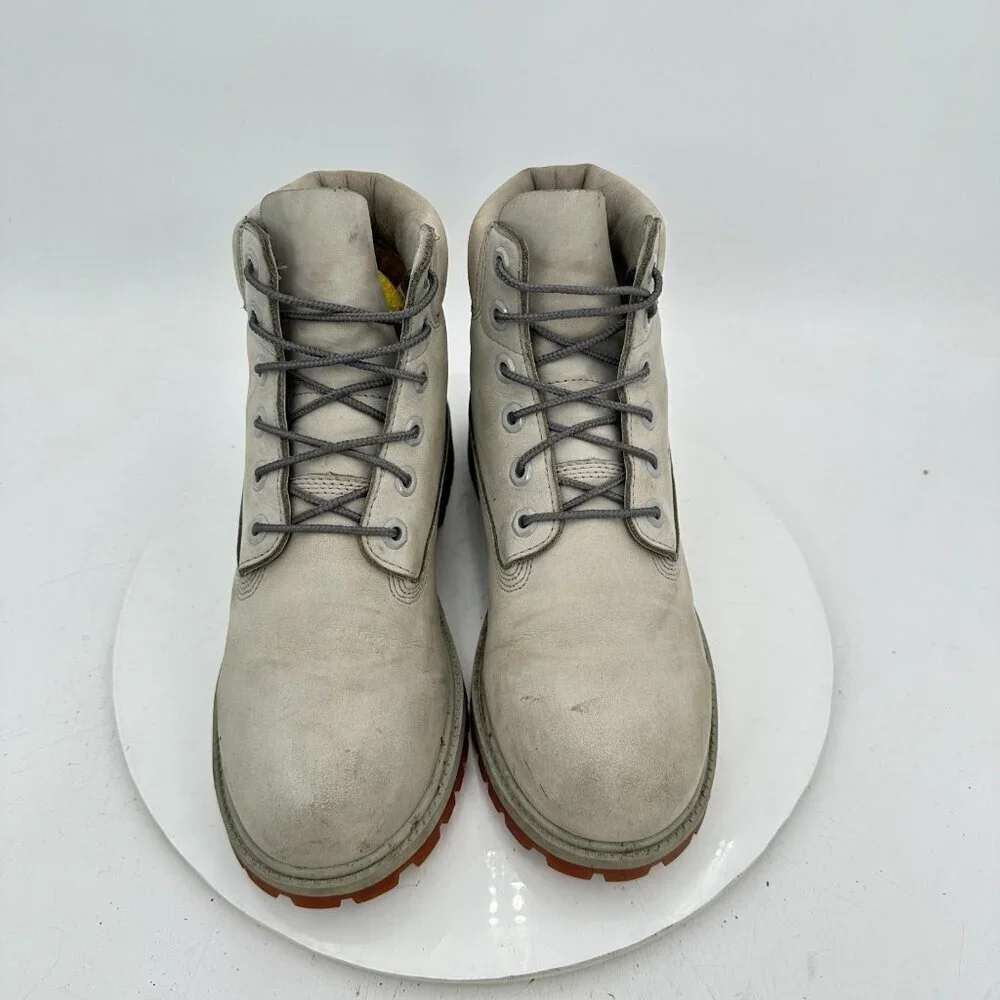 Timberland AF 6'' Inch Premium Men Size 7 Light Grey Leather Ankle Combat Boot